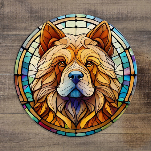 Chow Chow Glass Suncatcher Worktop Saver